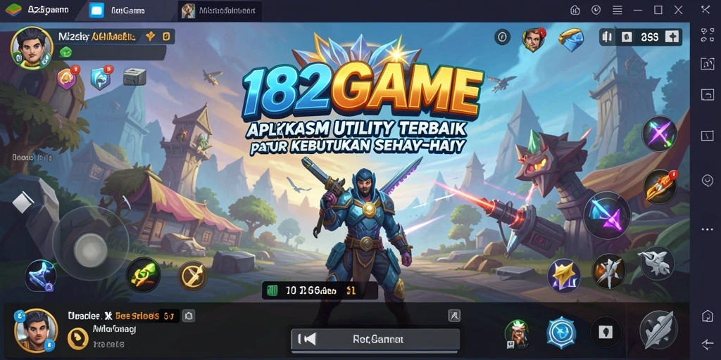 Tampilan menarik dari aplikasi Utility 182GAME yang memudahkan pengguna.