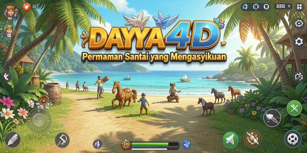 Screenshot gameplay DAYA4D yang penuh warna dan menyenangkan.