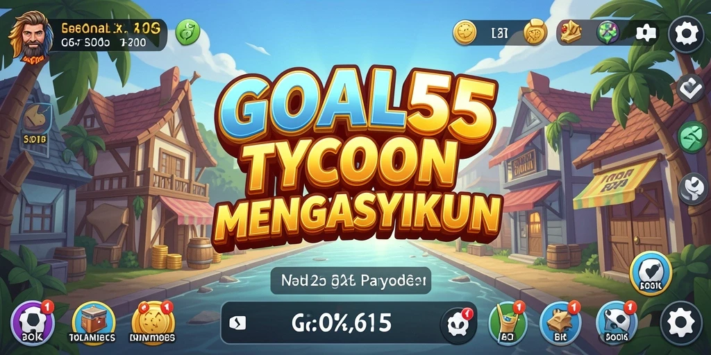 Tampilan gameplay menarik dalam GOAL55 yang menggambarkan pengalaman Tycoon.