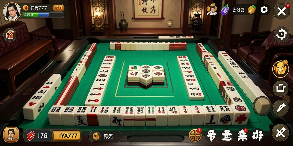 Tampilan gameplay <strong>IYA777</strong> yang menampilkan aksi seru permainan Mahjong.