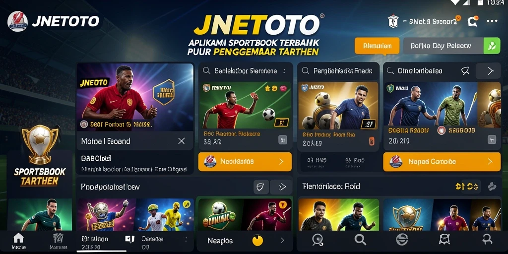 Tampilan utama JNETOTO dengan berbagai pilihan taruhan olahraga.