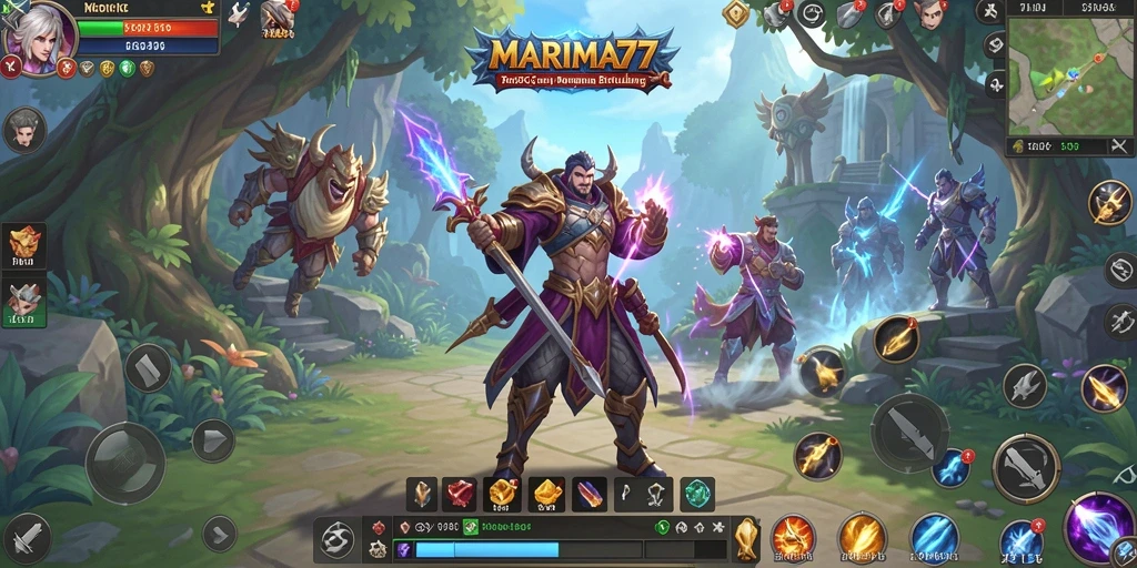 Tampilan gameplay menarik dari game <strong>MARIMA77</strong> yang memukau.