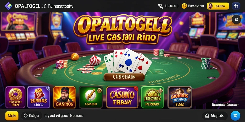 Tampilan gameplay Live Casino yang mendebarkan di OPALTOGEL.