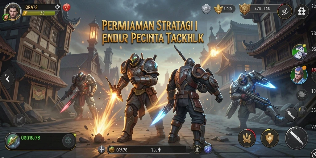 Tangkapan layar permainan ORA78 menunjukkan pertempuran strategis yang intens.