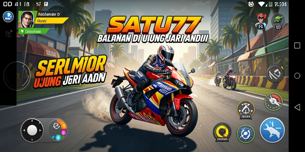 Tampilan luar biasa dari gameplay balapan motor yang penuh aksi.