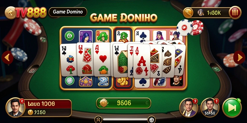 Tampilan gameplay Domino yang menarik dan interaktif.