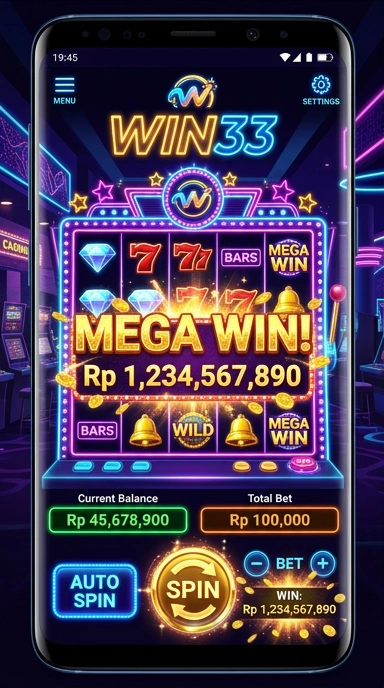 Tampilan antarmuka aplikasi win33 yang sederhana dan intuitif.